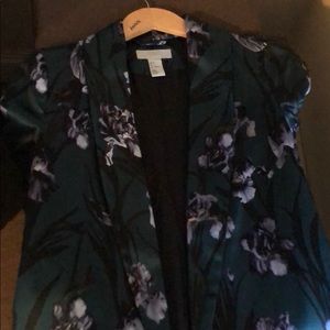 H&M's Floral Dark Green Belted Blazer
